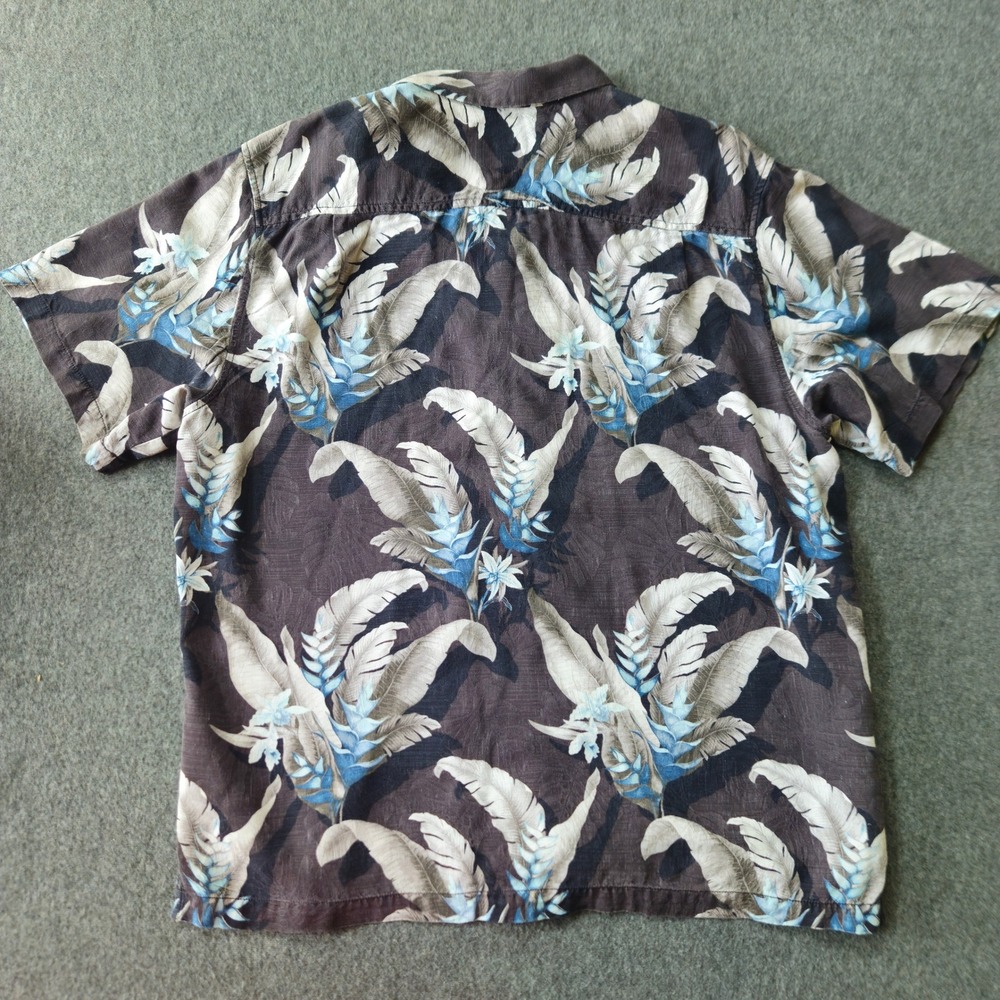 Tommy Bahama XL 100% Silk Floral Camp Shirt Eclectic Grandpa Vacation Beach - Picture 2 of 13